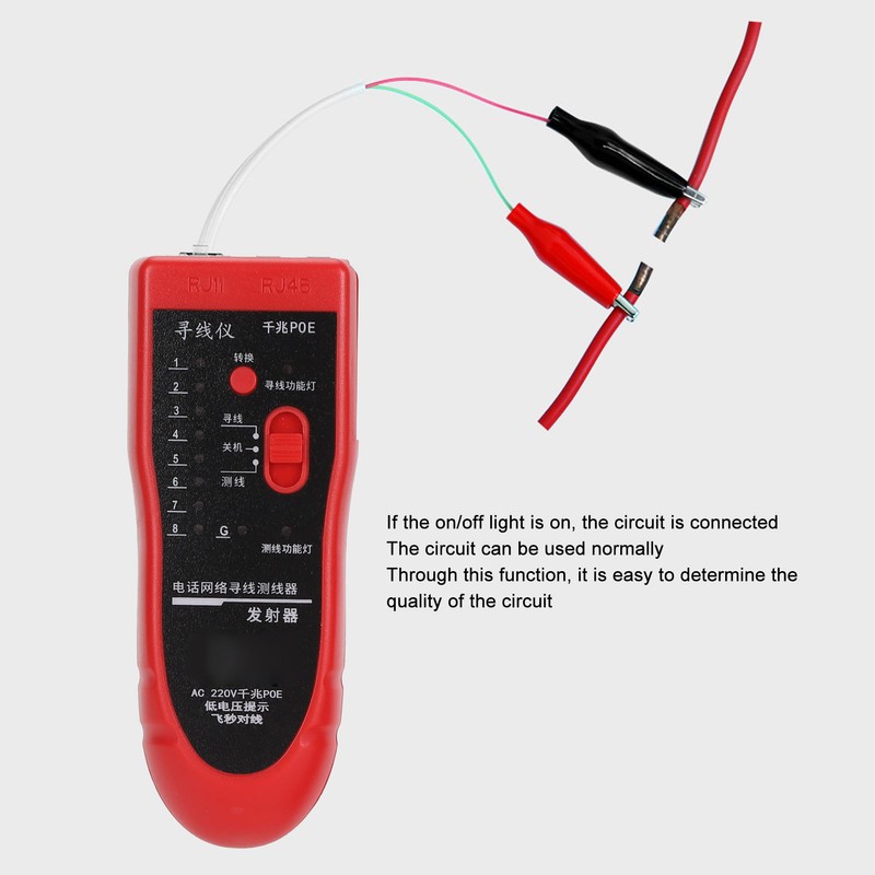 Line Finder RJ11 RJ45 Wire Tracker Strong Anti Interference Multi