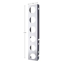 United Pacific 30063 Air Cleaner Light Bar, Front, Stainless Steel, with Bracket, Incandescent, Clearance/Marker Light, Amber Lens, Flat Style, with Rubber Grommets, for Peterbilt Trucks