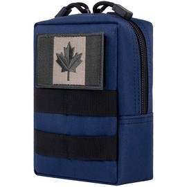 IronSeals MOLLE Pouch Multi-Purpose Tactical Compact Pack Water-Resistant Utility EDC Pouch with Canada Flag Patch