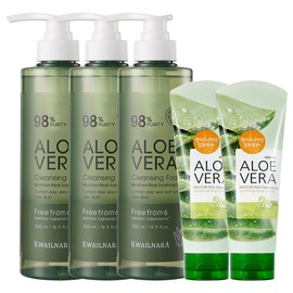 Aloe large-capacity cleansing foam 500ml 3pcs + 150ml 2pcs / 알로에 대용량 클렌징폼 500ml 3개+150ml 2개