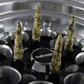 TRUE SPIKE 16X CAMOUFLAGE BULLET 73MM 12X1.25 FORGED STEEL SPIKED LUG NUTS FITS NISSAN