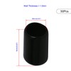 Ohamtes 50PCS ID9mm Black PVC Rubber End Cap, Vinyl Flexible
