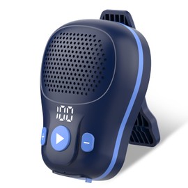 ZYHKON Portable Bluetooth Speaker, IP56 Waterproof Wireless Clip-On Speaker with Built-in Microphone for Hands-Free Listening Music/Calling, Dark Blue