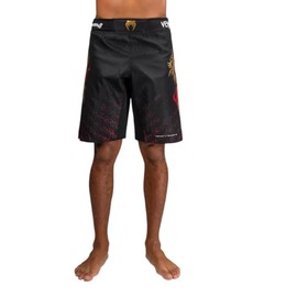 Venum Men's Fight Shorts, Black/Red/Gold, XX-Large