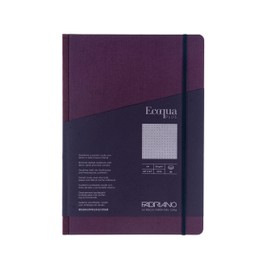 Fabriano Ecoqua Plus Fabric-Bound Notebook, 8.3" x 11.7", A4, Dotted, Wine