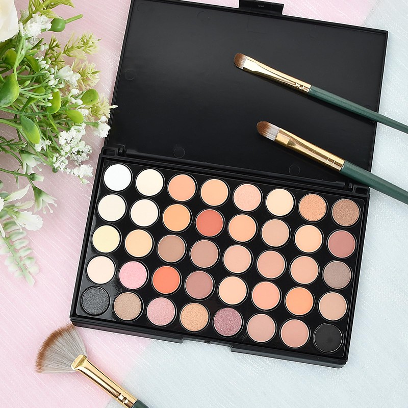 40 Colours Eyeshadow Palette, Brown, Matte and Shimmering Eyeshadow Palette,