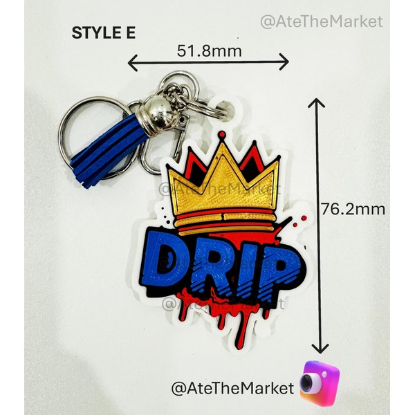 Skibidi Drip Blue NFC Keychain, Gen Alpha Inspired, Vibe Check,