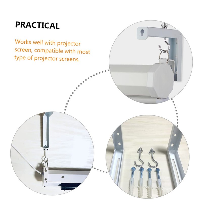 CIYODO Adjustable Wall Mount for Projection Screens Sturdy Bracket Easy