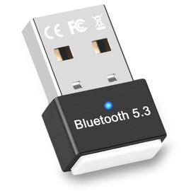 GAROGYI USB Bluetooth 5.3 Adapter for PC Supports Windows 11/10/8.1/7,Plug &Play For Win11/10, Mini 5.3+EDR Bluetooth Dongle Receiver&Transmitter for PC,Laptop,Keyboard,Mouse,Headsets,Speakers (Black)