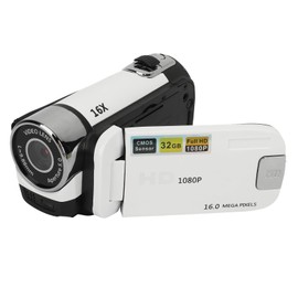 Tangxi Cámara Digital de 16 MP, Videocámara Portátil con Pantalla Giratoria de 2,4 Pulgadas, Antivibración y Luz de Relleno, Grabadora de Vídeo HD con Zoom de 16X para