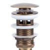 Sink Drain Stopper Antique Brass Sink Strainer for 40-45mm Mounting