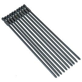 10 Stücke Schraubendreher Bit Set,200mm Extra Lange S2 Stahl Kreuzkopf PH2 Schraubendreher Bits Set 1/4 zoll Sechskantschaft