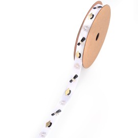 LaRibbons Graduation Ribbon Class of 2025, 3/8 Inch x 10 Yards, Bachelor's Cap and Certificate Metallic Congrats Grad Ribbon for Gift Wrapping Congratulations Party Decorations DIY Crafts