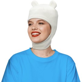 Zadin Adventure-Time Merch, Finn Hat, Fionna Finn the Human Costume Cosplay, White Bunny Hat, Fiona and Cake Toys Merchandise (White)