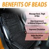 ZONETECH Beaded Seat Cover Full Car Massage Cool Premium Comfort