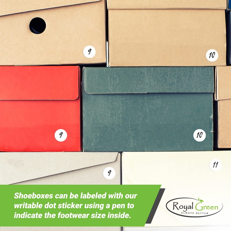 Labels Green 13mm Round Stickers - 1/2" Glue Dots 1080