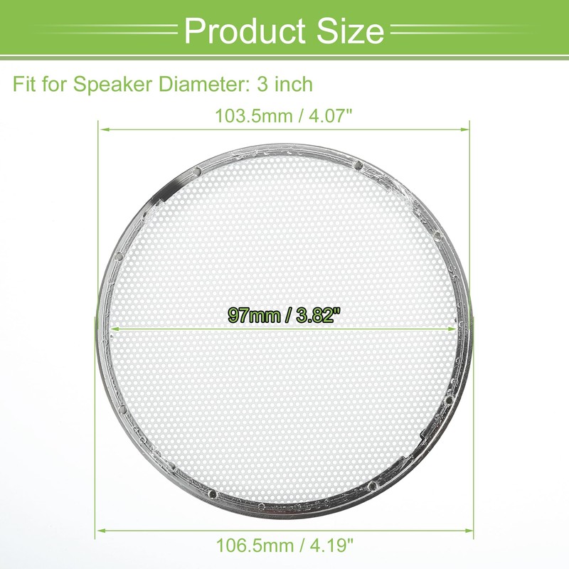 ACROPIX Universal 3" Car Speaker Grills Cover Mesh Round 3