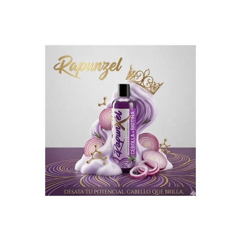Shampoo Rapunzel Crecimiento Cebolla Biotina 500ml