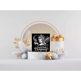 Twisted R Design Black and White Have Fairytale Christmas Ornament, Tier Tray Sign Wood Mini Sign