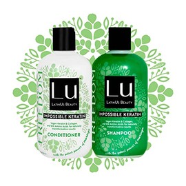 Lu LatinUs Beauty Dúo FREEDOM Máximo Volumen y Textura: Shampoo Natural + Acondicionador con Beneficios Antioxidantes de Moringa y Keratina Vegana | P