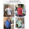AUSELILY Womens Long Sleeve Sweatshirt Casual Crewneck Plain Pullover Tops