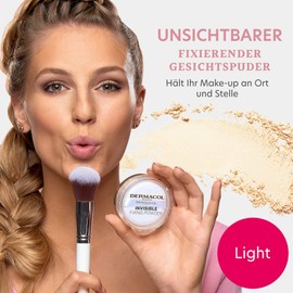 Dermacol Dermacol - Invisible Setting Face Powder, Touch-Proof, Translucent Powder for Oily Skin & Other Skin Types, Loose Powder Makeup, Matte Powder with Powder Puff, Light, 13.5 g (Light)