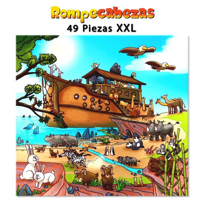 Totte Rompecabezas Arca de Noé 49 Piezas XL | Piezas