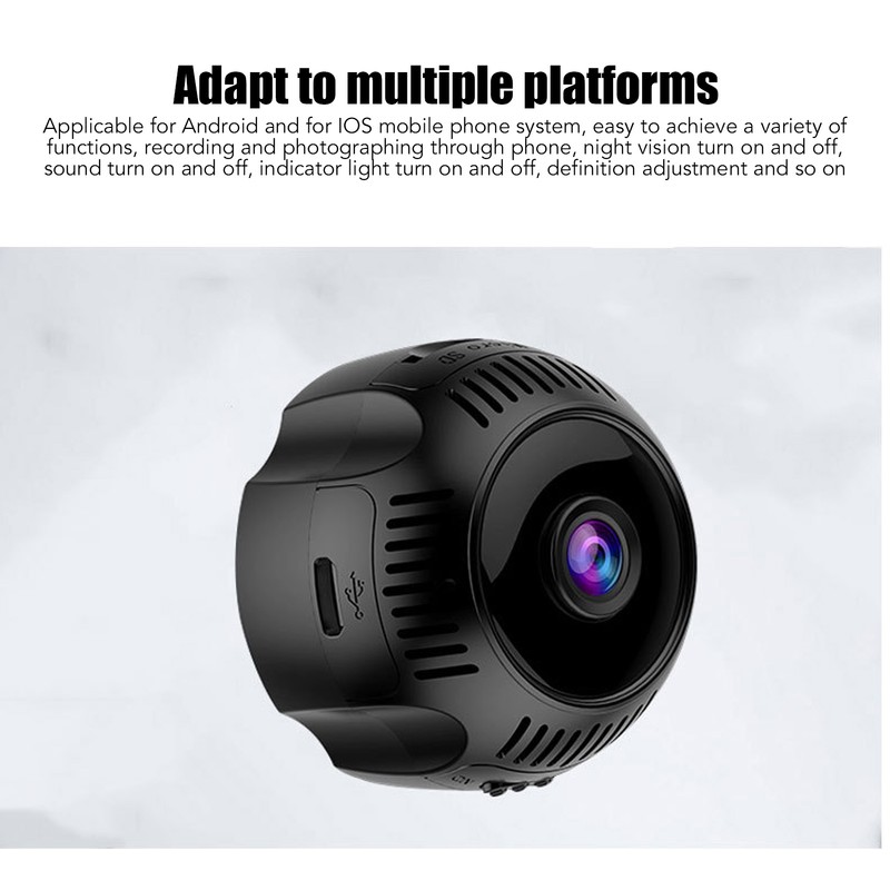 Wireless Mini Camera ABS 1080P 500mah 150 Degree Wide Angle