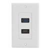 HDMI and USB 3.0 Socket Wall Socket, Haofy Flush-Mounted Wall