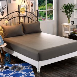 Premium Hotel Quality 1-Piece Fitted Sheet, Luxury & Softest 1500 Thread Count Egyptian Quality Bedding Fitted Sheet Deep Pocket up to 16inch, Wrinkle and Fade Resistant