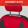Motor Trend Red/Black Waterproof Seat Covers for Front Seats –