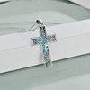 YAFEINI Cross Tree of Life Necklace Sterling Silver Abalone Shell