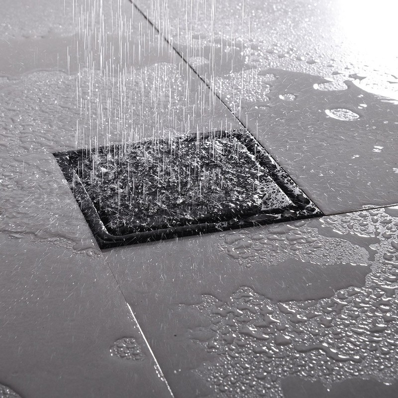 Orhemus 304 Stainless Steel Square Shower Floor Drain with Tile