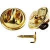 Clutch Pin Findings, D: 11,5 mm, gold-plated, GP, 25 pcs