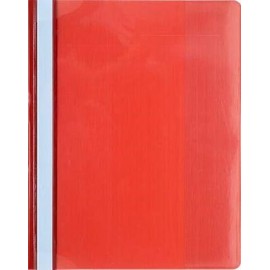 Exacompta - Ref 439903B - PVC Transfer File - Suitable for Holding A4+ Documents, Transparent PVC Cover to Identify Contents, Holds Approx. 100 Sheets - Red
