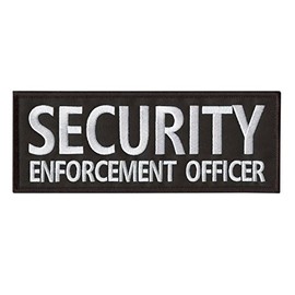 Security Enforcement Officer Large XL 10x4 inch Police Body Armor Tactical Embroidered Hook-and-Loop Patch