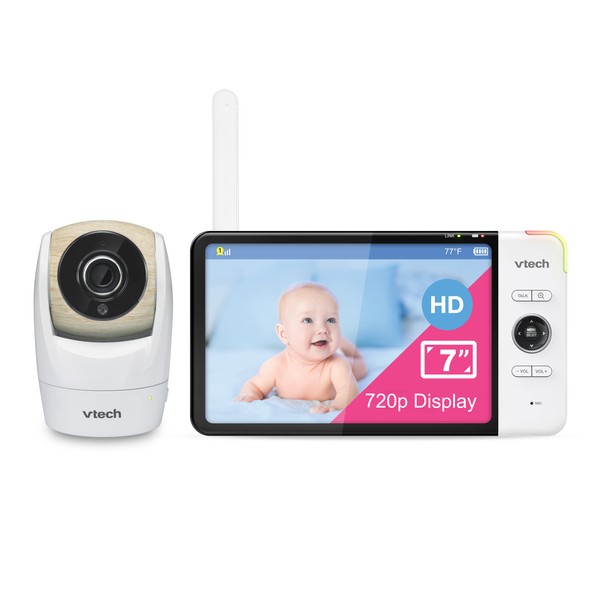[Upgraded] VTech VM919HD Video Monitor with Battery Support 15-hr Video Streaming, 7" 720p HD Display,360 Panoramic Viewing, 110 Wide-Angle View,HD Night Vision,Up to 1000ft Range,Secured Transmission