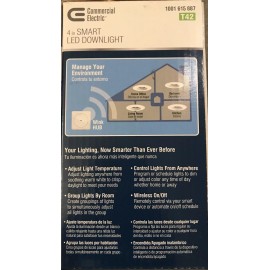 Commercial Electric ( LOT OF 4pc ) Commercial Electric T42 4” Smart LED Recessed Light 2700-5000K