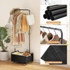 Dunatou Small Clothes Rack with Wheels, Heavy Duty Metal Garment