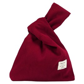 Anopo Wrist Bag Sleeve Knot Pouch for Women Small Aesthetic Tote Bag Pochette Bag Red