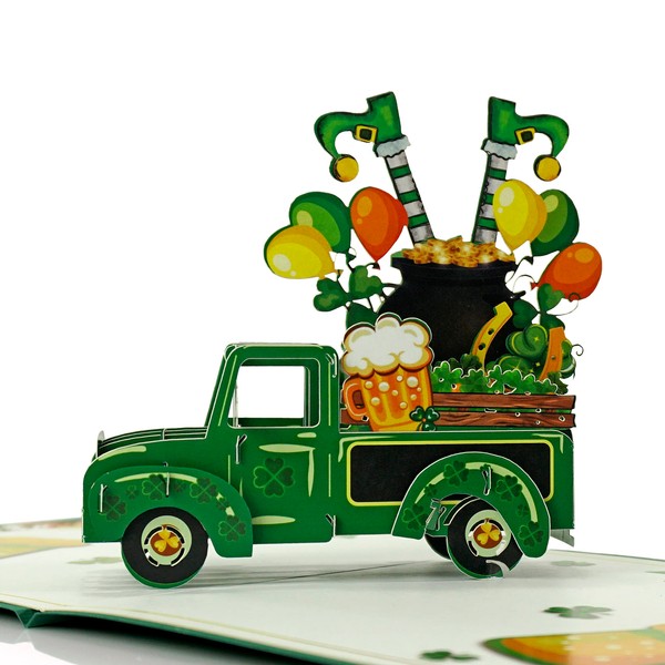 CUTPOPUP St Patricks Day Card Pop Up, 3D Greeting Card (Funny Happy Patricks Day)