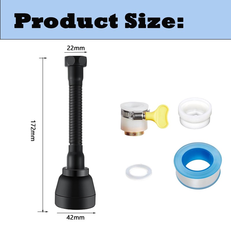 3 Modes Tap Attachment Swivelling, Water Saver, Rotating Tap Attachment
