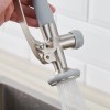 Commercial Single Handle Kitchen Sink Faucet with Pull-Down Sprayer Brushed