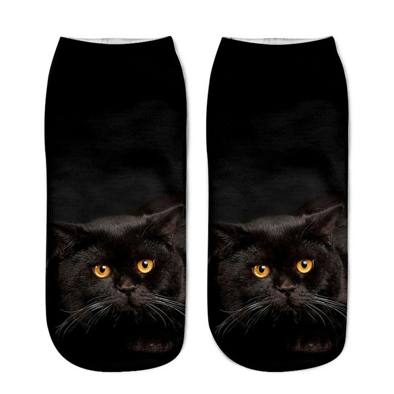 Donne Ragazze Cute Cat 6PC Stampa calze sportive calza calzatura