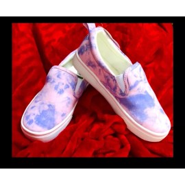 Wonder Nation Canvas Girls Slip On sneaker w Memory Foam SIZE 5,pink Marble