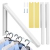 Zoyiancy 2pcs Wall Mounted Clothes Rack, Foldable Laundry Coat Racks,