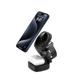 LAZOS Magnetic Wireless Charging Folding Stand 3-in-1 (Black)