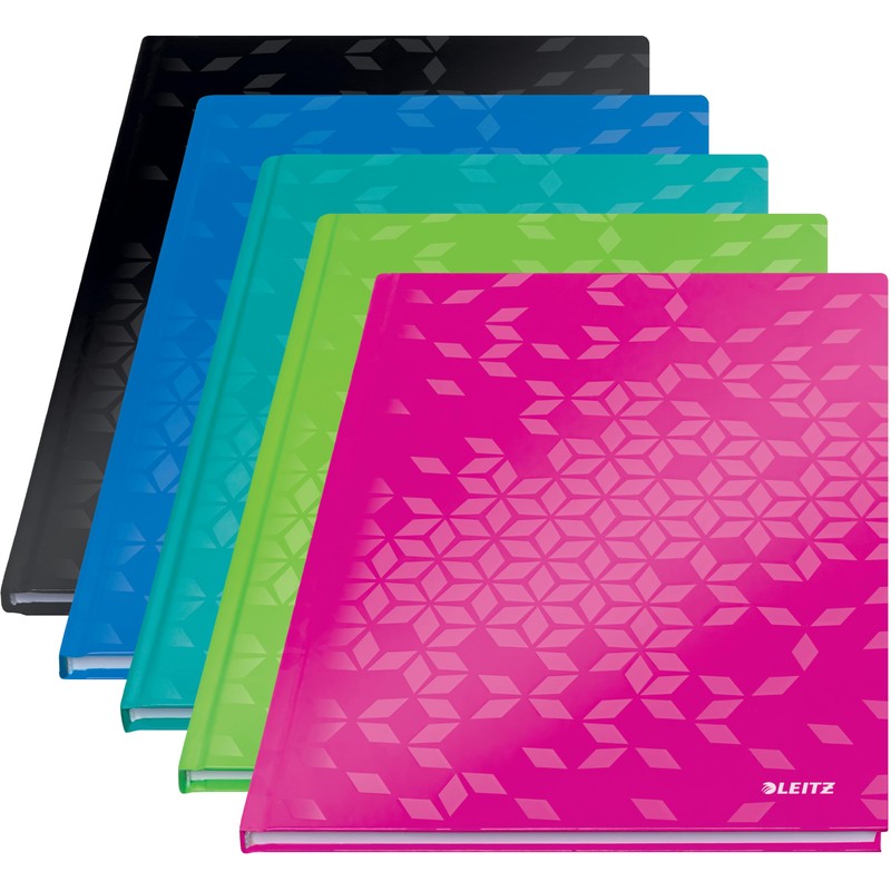 Leitz WOW Notebook A4 Squared Hardback 160 Pages 80 Sheets