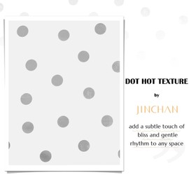 jinchan jinchan White and Silver Polka Dot Shower Curtain, Silver Foil Spot Pattern Modern Waterproof Fabric Shower Curtains for Bathroom with 12 Hooks Machine Washable 70x72 Inches