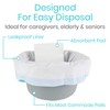 Vive Commode Liners with Absorbent Pads - Portable Toilet Bedside